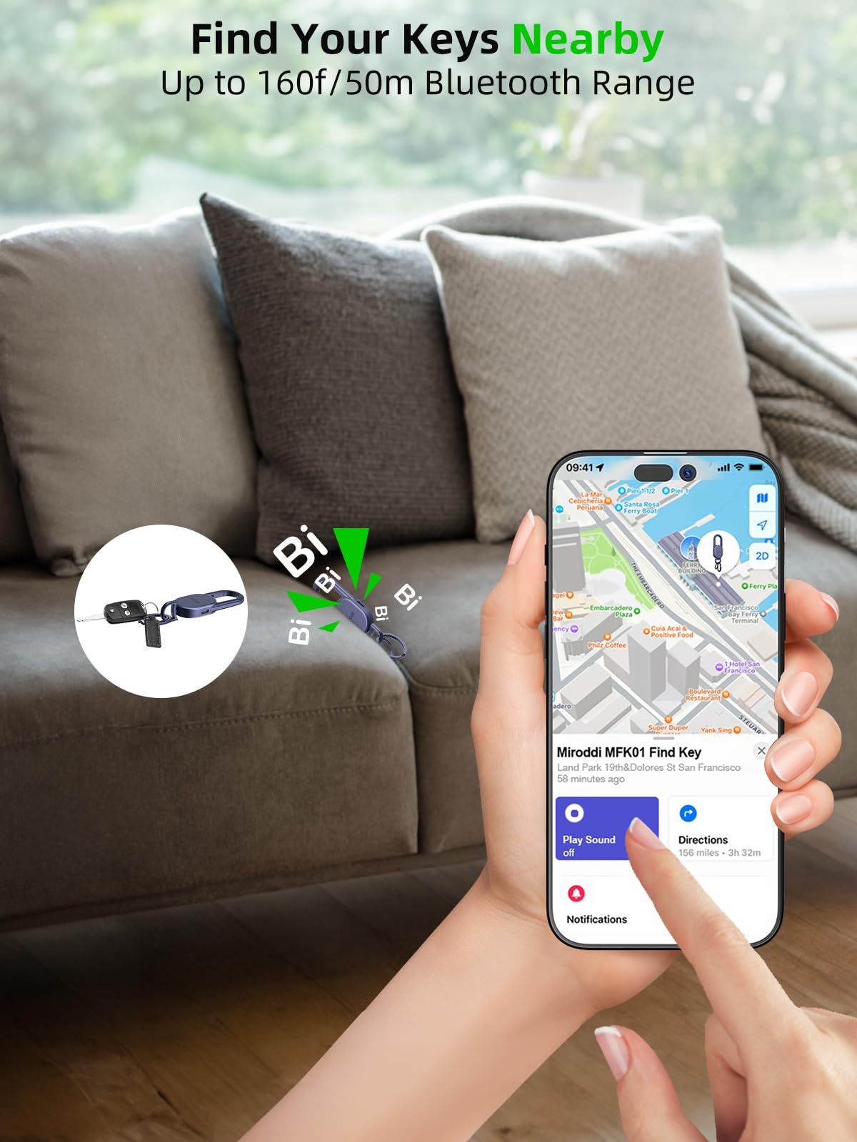 Minimalist Keychain Tracker – Works with Apple Find My | Sleek Smart Key Finder for Keys, Bags & Luggage – New Arrival