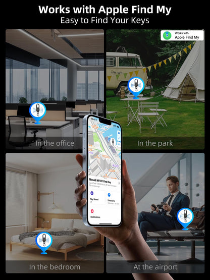 Minimalist Keychain Tracker – Works with Apple Find My | Sleek Smart Key Finder for Keys, Bags & Luggage – New Arrival