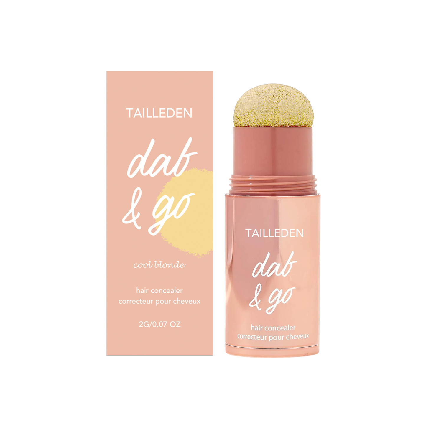 Shape Tape Dab & Go hair concealer Covers roots, grays, sparse areas and thinning spots in seconds with a waterproof formula that gives fuller-looking hair without the sticky spray feel. The built-in sponge really makes it dab and go.