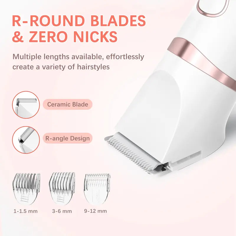 4-in-1 Electric Shaver for Women – USB Rechargeable Hair Removal Kit | Painless Legs Armpits Bikini Trimmer for Sensitive Skin New Arrival