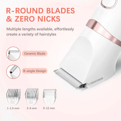4-in-1 Electric Shaver for Women – USB Rechargeable Hair Removal Kit | Painless Legs Armpits Bikini Trimmer for Sensitive Skin New Arrival