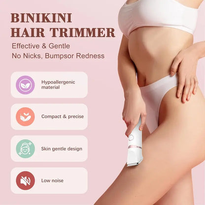 4-in-1 Electric Shaver for Women – USB Rechargeable Hair Removal Kit | Painless Legs Armpits Bikini Trimmer for Sensitive Skin New Arrival