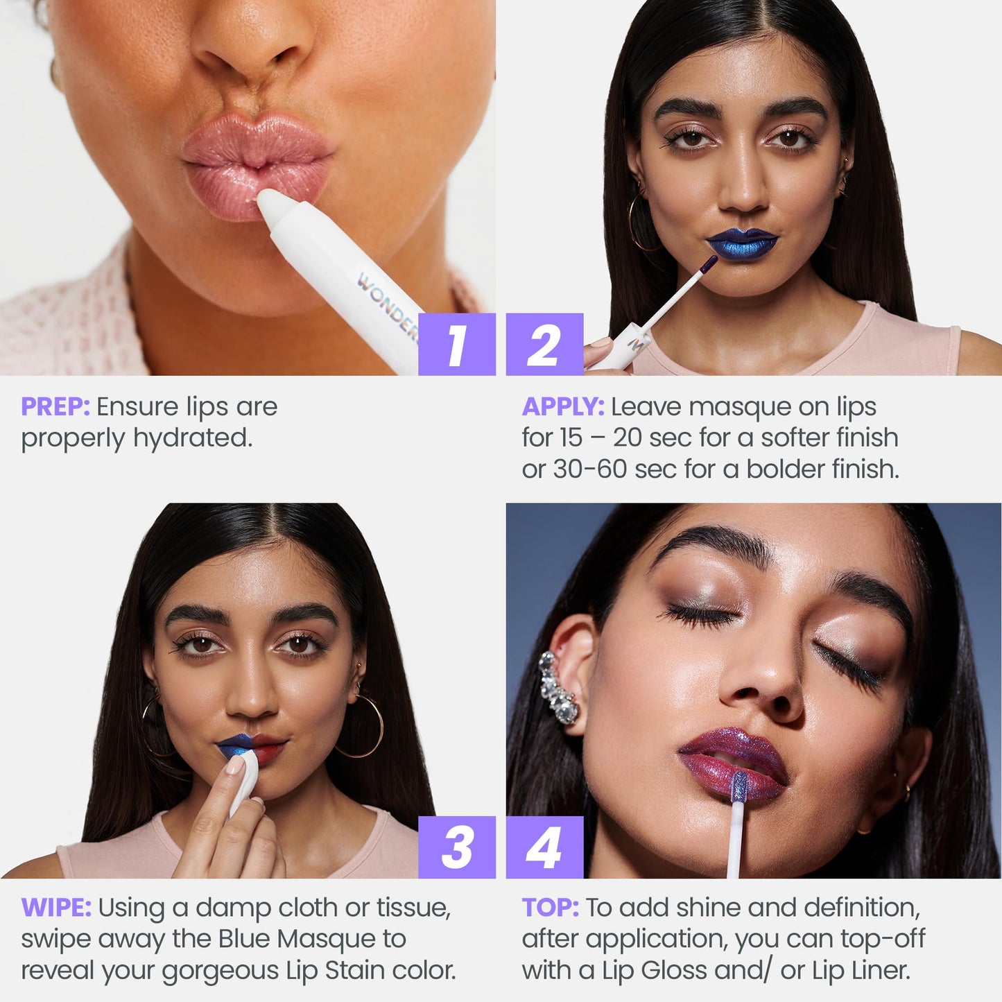 Wonderskin WONDER BLADING Lip Stain Masque – Long-Lasting, Waterproof, Transfer-Proof Lip Stain with Hydrating Vegan Formula for Soft, No-Fade Lips