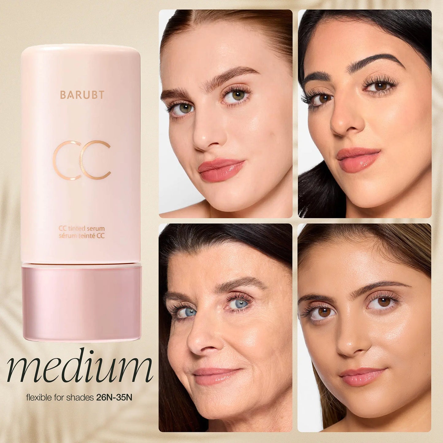 Color-Adapting CC Serum – 24H Hydrating Waterproof Foundation | Lightweight Buildable Coverage Self-Adjusting Bestseller