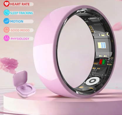 R12 Smart Ring – Heart Rate SpO2 Sleep Tracker Fitness Ring | Bluetooth 5.1 Gesture Control Ceramic Health Monitor for Men Women New Arrival