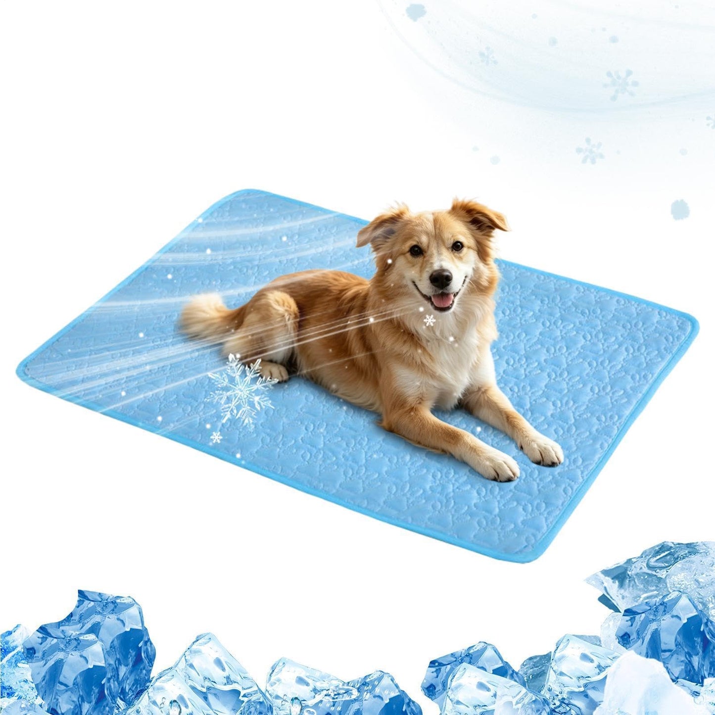 Dog Paw Ice Silk Mat