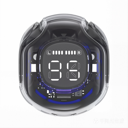 Air31 Wireless Earbuds – LED Digital Display TWS Headphones | Transparent Case, Deep Bass, Noise Cancellation, Long Battery Life