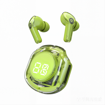 Air31 Wireless Earbuds – LED Digital Display TWS Headphones | Transparent Case, Deep Bass, Noise Cancellation, Long Battery Life