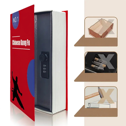 Hidden Book Safe Dictionary Secret Storage Box with Combination Lock for Cash Jewelry Valuables Home Office  Money Box Vault Safe Box Safe Deposit Box Decor Metal Lightweight Safety Ornaments fathersdaygift Travel Portable Safe